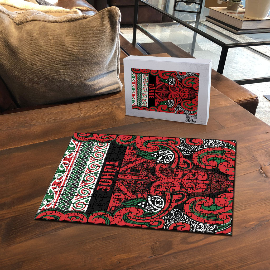 Aotearoa Iwi Tuhoe Puzzle Maori Wharenui House Tribal Pattern LT9 - Polynesian Pride