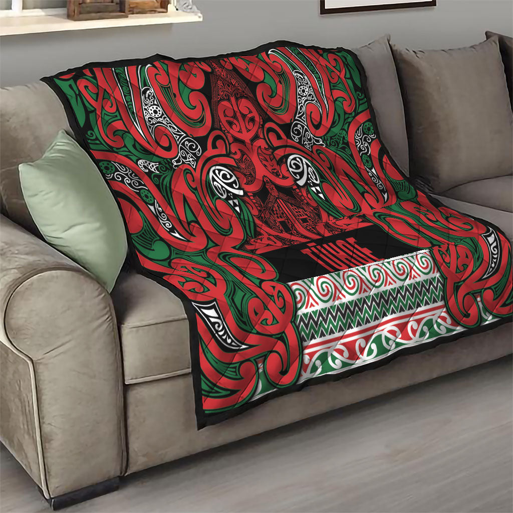 Aotearoa Iwi Tuhoe Quilt Maori Wharenui House Tribal Pattern LT9 - Polynesian Pride