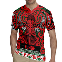 Aotearoa Iwi Tuhoe Rugby Jersey Maori Wharenui House Tribal Pattern LT9 - Polynesian Pride