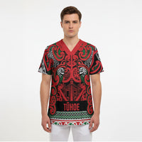 Aotearoa Iwi Tuhoe Scrub Top Maori Wharenui House Tribal Pattern LT9 - Polynesian Pride