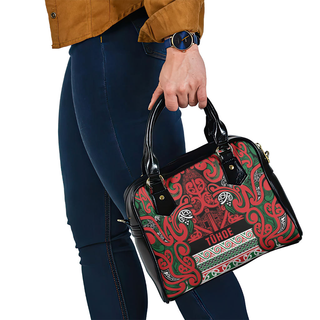 Aotearoa Iwi Tuhoe Shoulder Handbag Maori Wharenui House Tribal Pattern LT9 - Polynesian Pride