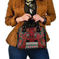 Aotearoa Iwi Tuhoe Shoulder Handbag Maori Wharenui House Tribal Pattern LT9 - Polynesian Pride