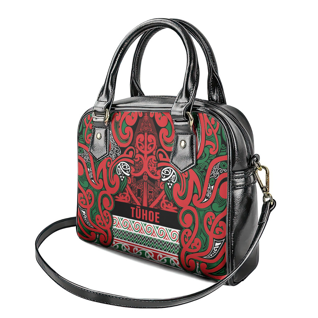 Aotearoa Iwi Tuhoe Shoulder Handbag Maori Wharenui House Tribal Pattern LT9 - Polynesian Pride