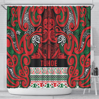Aotearoa Iwi Tuhoe Shower Curtain Maori Wharenui House Tribal Pattern LT9 - Polynesian Pride