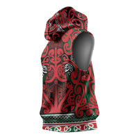 Aotearoa Iwi Tuhoe Sleeveless Hoodie Maori Wharenui House Tribal Pattern LT9 - Polynesian Pride
