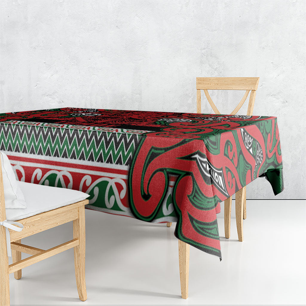 Aotearoa Iwi Tuhoe Tablecloth Maori Wharenui House Tribal Pattern LT9 - Polynesian Pride