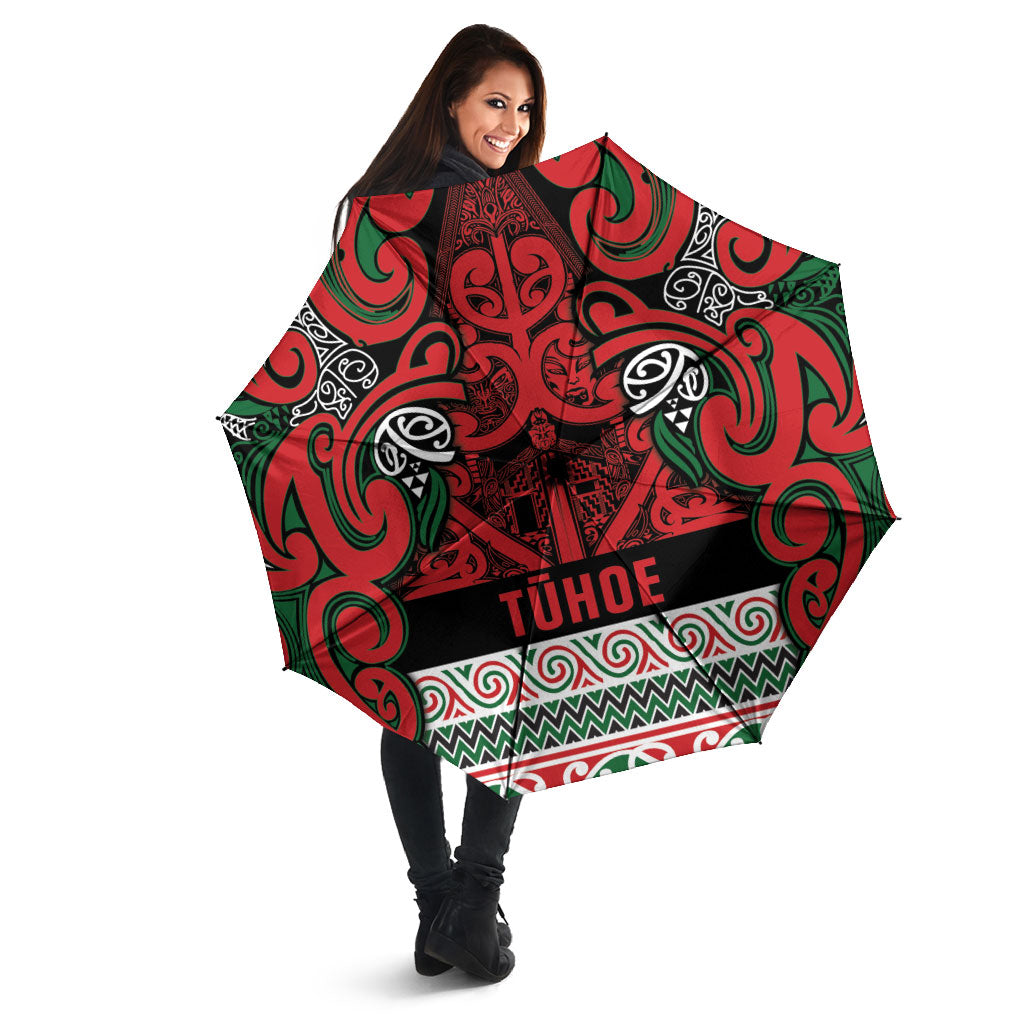 Aotearoa Iwi Tuhoe Umbrella Maori Wharenui House Tribal Pattern LT9 - Polynesian Pride