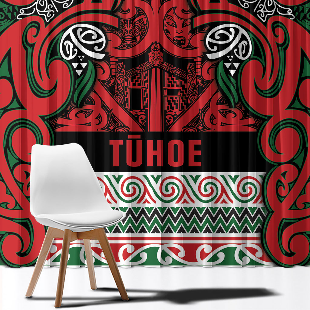 Aotearoa Iwi Tuhoe Window Curtain Maori Wharenui House Tribal Pattern LT9 - Polynesian Pride