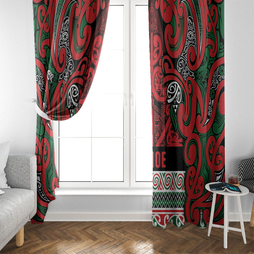 Aotearoa Iwi Tuhoe Window Curtain Maori Wharenui House Tribal Pattern LT9 - Polynesian Pride