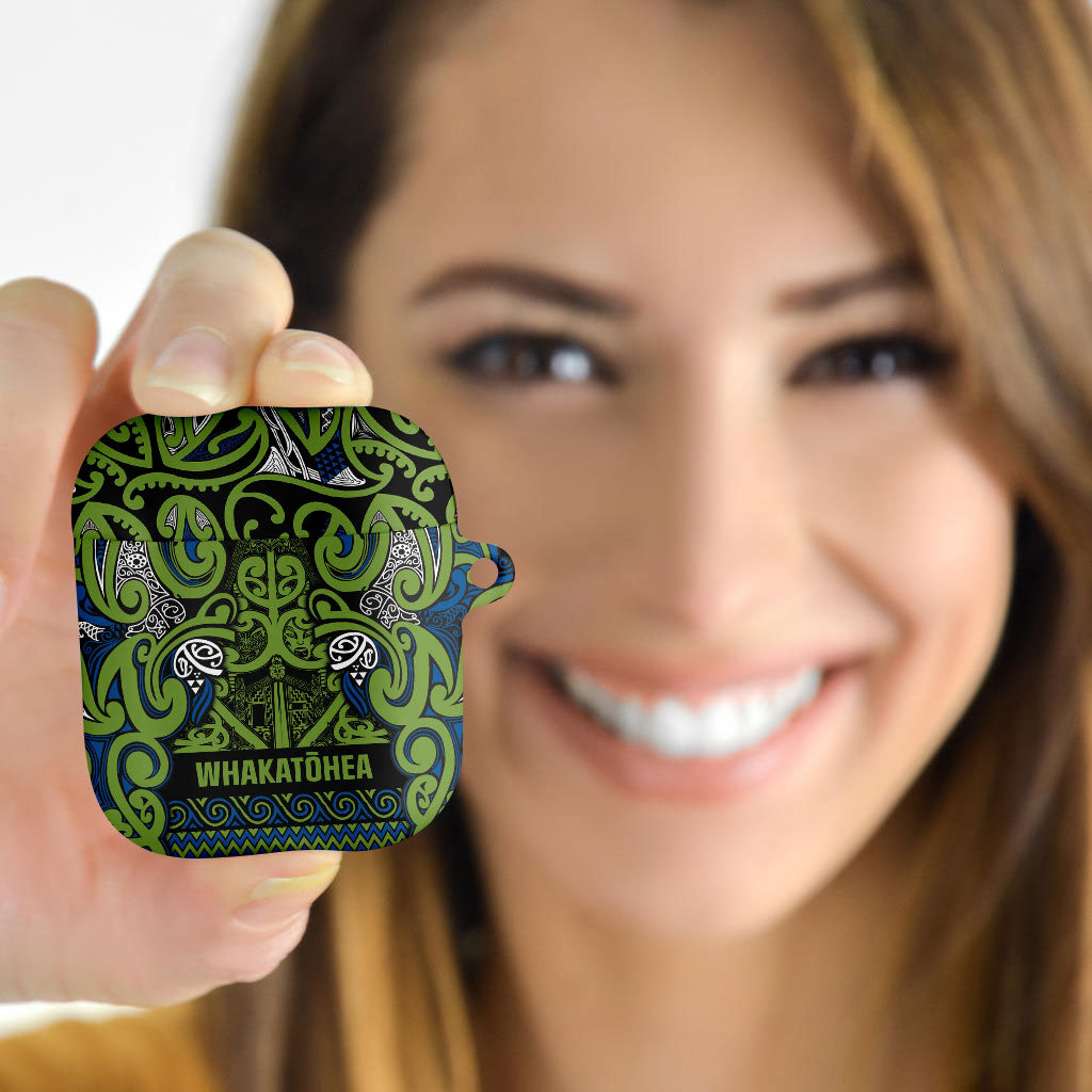Aotearoa Iwi Whakatohea AirPods Case Maori Wharenui House Tribal Pattern LT9 - Polynesian Pride