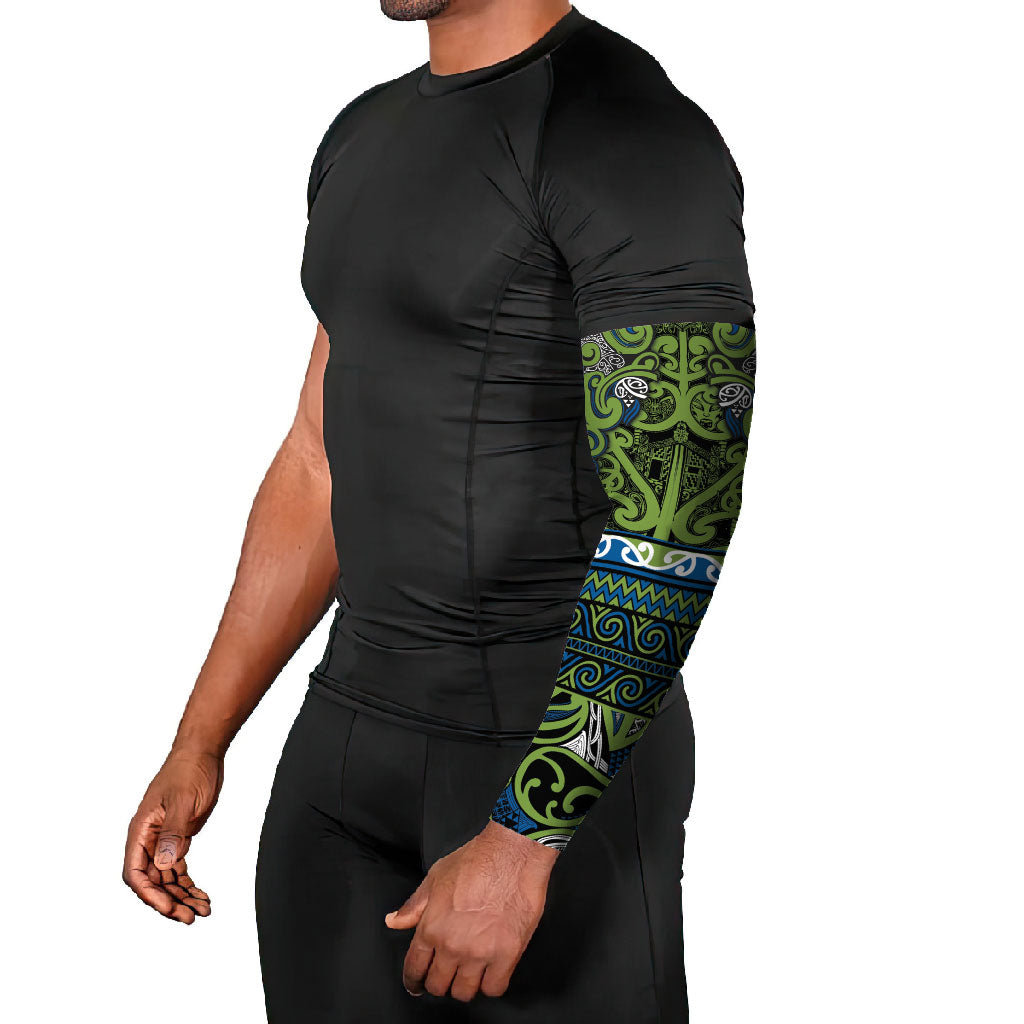 Aotearoa Iwi Whakatohea Arm Sleeves Maori Wharenui House Tribal Pattern LT9 - Polynesian Pride
