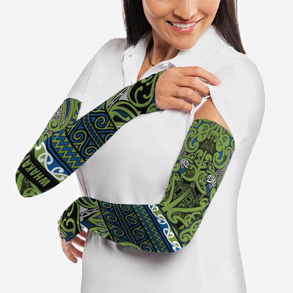 Aotearoa Iwi Whakatohea Arm Sleeves Maori Wharenui House Tribal Pattern LT9 - Polynesian Pride