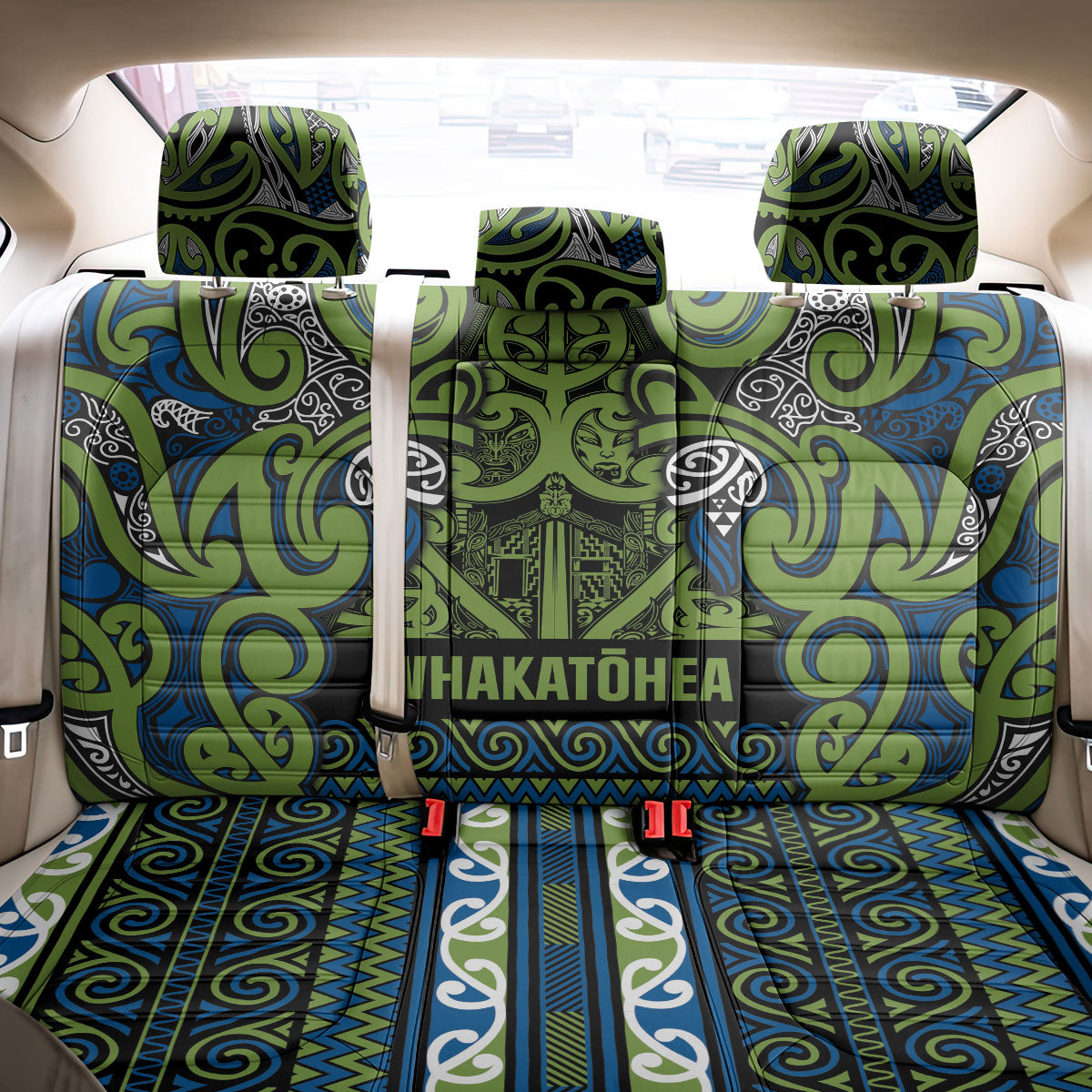 Aotearoa Iwi Whakatohea Back Car Seat Cover Maori Wharenui House Tribal Pattern LT9 - Polynesian Pride