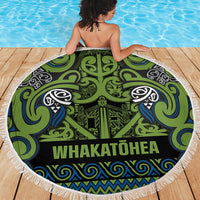 Aotearoa Iwi Whakatohea Beach Blanket Maori Wharenui House Tribal Pattern LT9 - Polynesian Pride