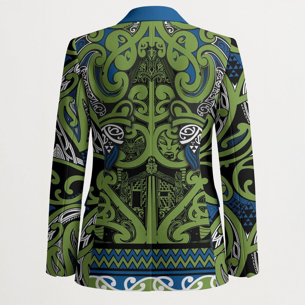 Aotearoa Iwi Whakatohea Blazer Maori Wharenui House Tribal Pattern LT9 - Polynesian Pride