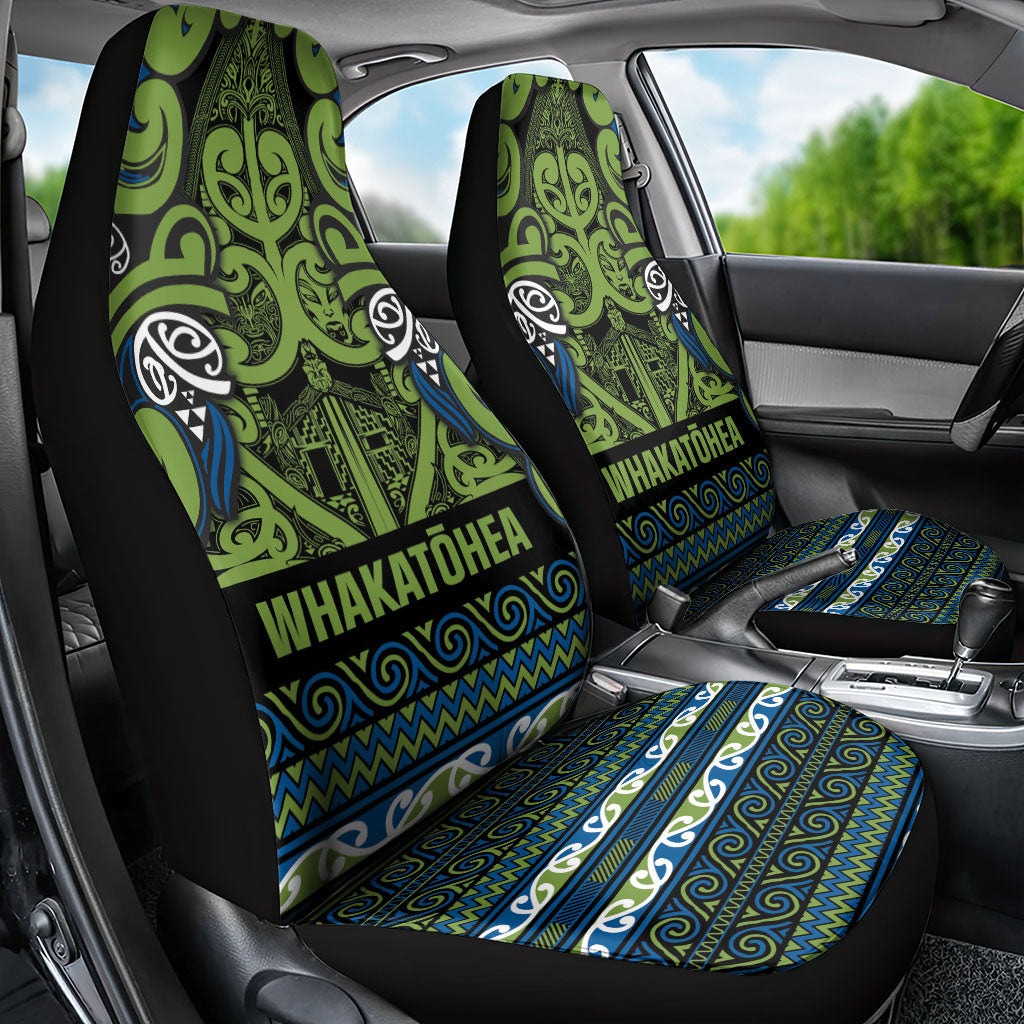 Aotearoa Iwi Whakatohea Car Seat Cover Maori Wharenui House Tribal Pattern LT9 - Polynesian Pride