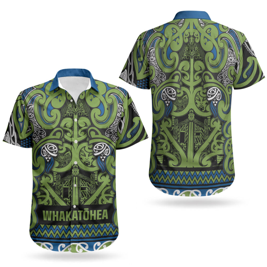 Aotearoa Iwi Whakatohea Couples Matching Off Shoulder Maxi Dress and Hawaiian Shirt Maori Wharenui House Tribal Pattern LT9 - Polynesian Pride