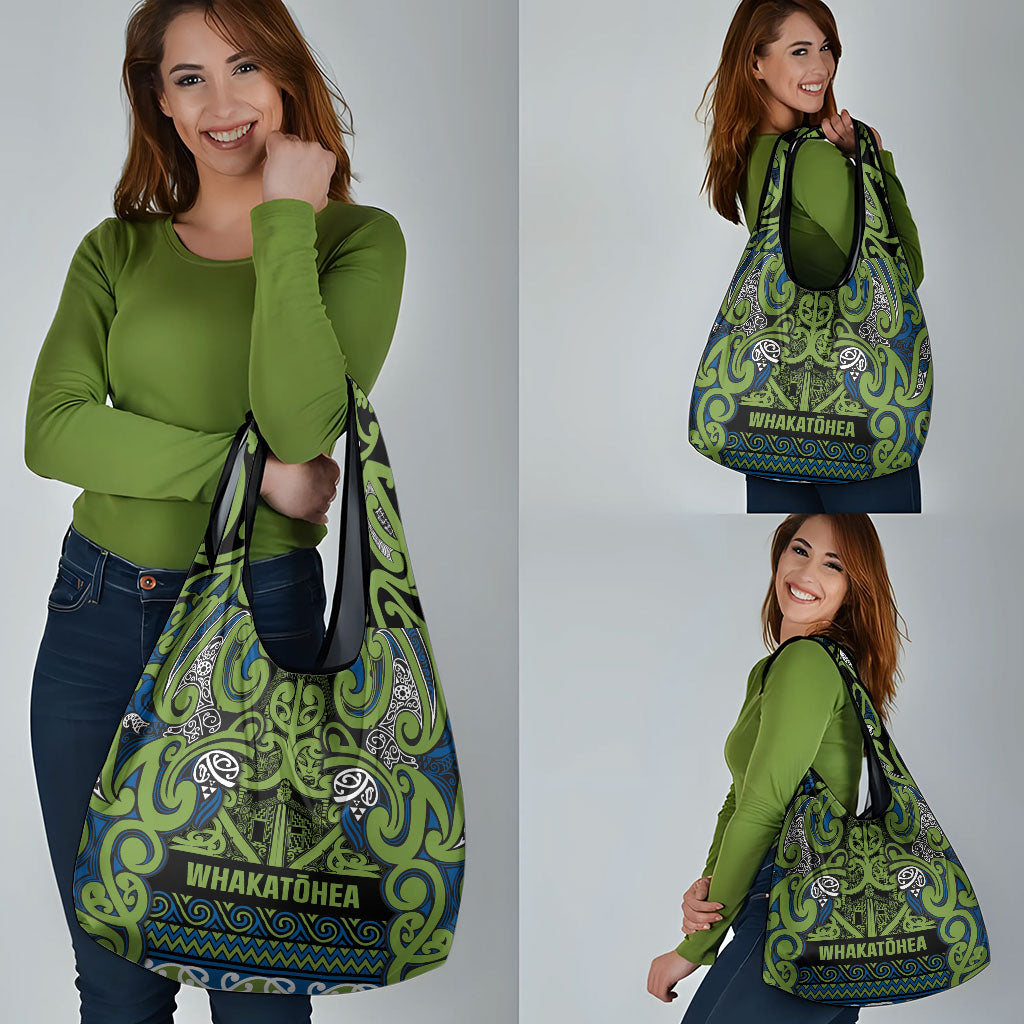 Aotearoa Iwi Whakatohea Grocery Bag Maori Wharenui House Tribal Pattern LT9 - Polynesian Pride