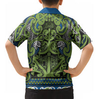 Aotearoa Iwi Whakatohea Kid Hawaiian Shirt Maori Wharenui House Tribal Pattern LT9 - Polynesian Pride