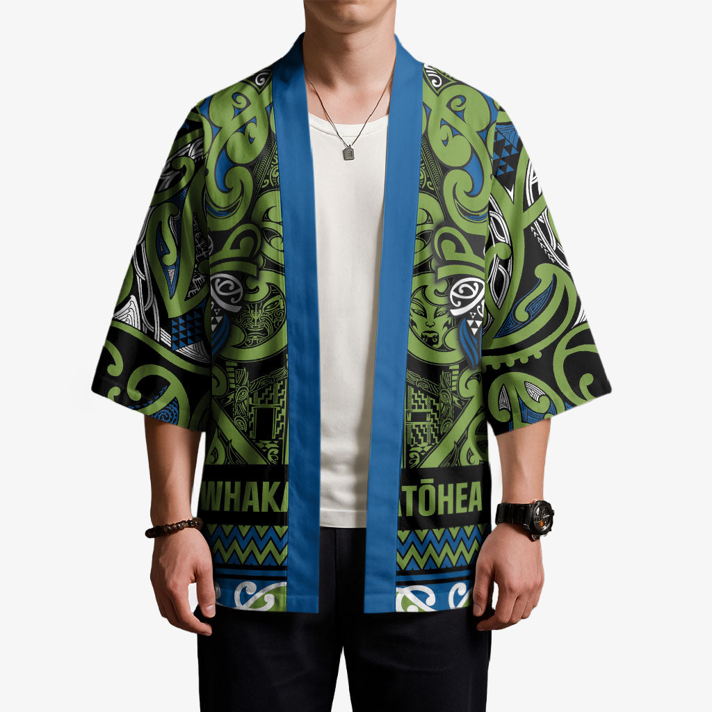 Aotearoa Iwi Whakatohea Kimono Maori Wharenui House Tribal Pattern LT9 - Polynesian Pride