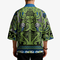 Aotearoa Iwi Whakatohea Kimono Maori Wharenui House Tribal Pattern LT9 - Polynesian Pride