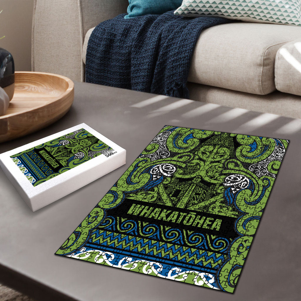 Aotearoa Iwi Whakatohea Puzzle Maori Wharenui House Tribal Pattern LT9 - Polynesian Pride
