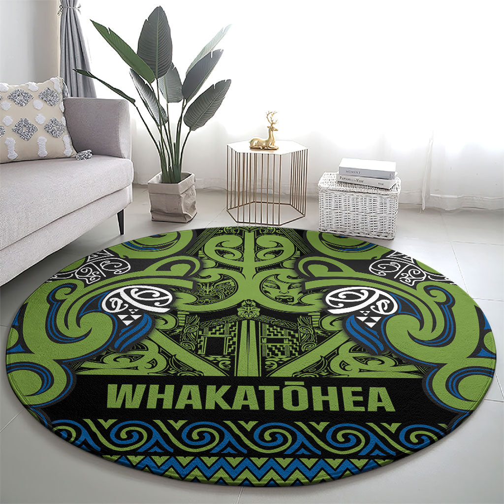 Aotearoa Iwi Whakatohea Round Carpet Maori Wharenui House Tribal Pattern LT9 - Polynesian Pride