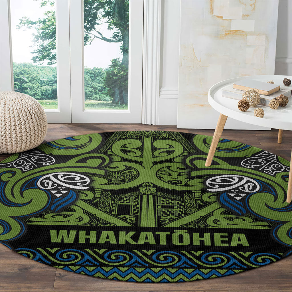 Aotearoa Iwi Whakatohea Round Carpet Maori Wharenui House Tribal Pattern LT9 - Polynesian Pride
