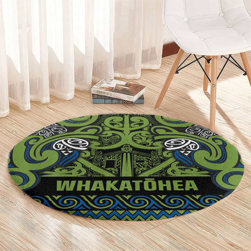 Aotearoa Iwi Whakatohea Round Carpet Maori Wharenui House Tribal Pattern LT9 - Polynesian Pride
