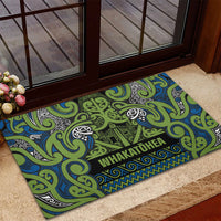 Aotearoa Iwi Whakatohea Rubber Doormat Maori Wharenui House Tribal Pattern LT9 - Polynesian Pride