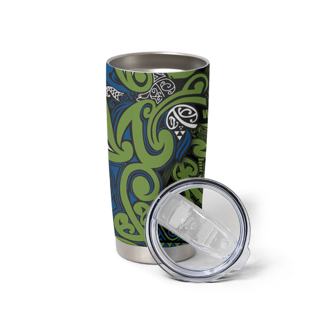 Aotearoa Iwi Whakatohea Tumbler Cup Maori Wharenui House Tribal Pattern LT9 - Polynesian Pride