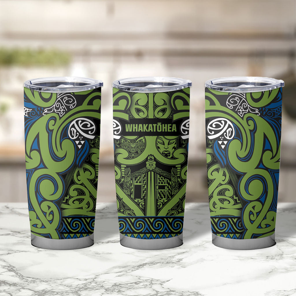 Aotearoa Iwi Whakatohea Tumbler Cup Maori Wharenui House Tribal Pattern LT9 - Polynesian Pride