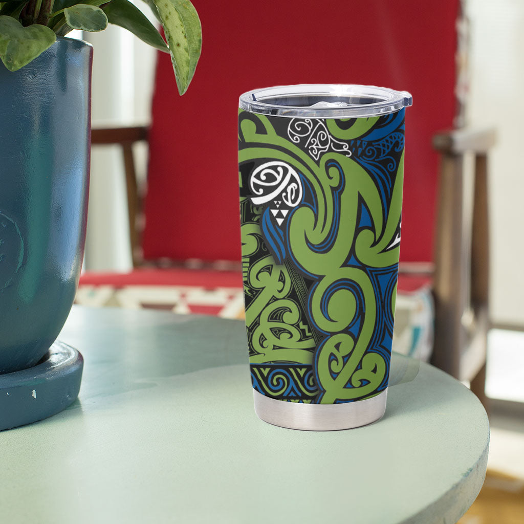 Aotearoa Iwi Whakatohea Tumbler Cup Maori Wharenui House Tribal Pattern LT9 - Polynesian Pride