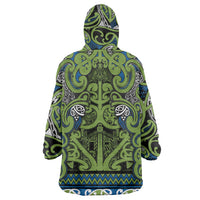 Aotearoa Iwi Whakatohea Wearable Blanket Hoodie Maori Wharenui House Tribal Pattern LT9 - Polynesian Pride