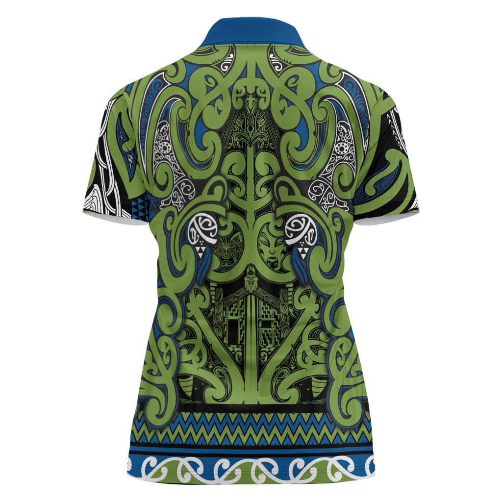 Aotearoa Iwi Whakatohea Women Polo Shirt Maori Wharenui House Tribal Pattern LT9 - Polynesian Pride