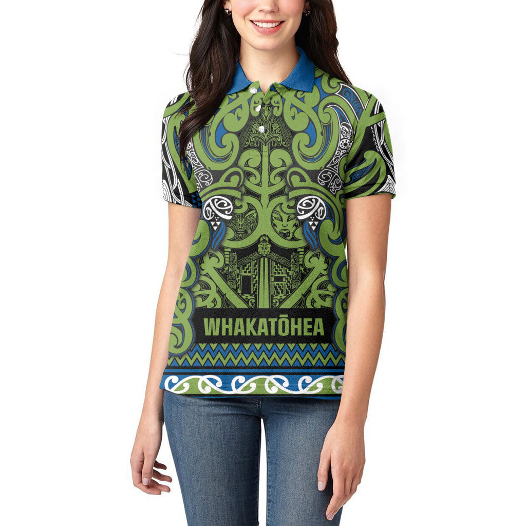 Aotearoa Iwi Whakatohea Women Polo Shirt Maori Wharenui House Tribal Pattern LT9 - Polynesian Pride