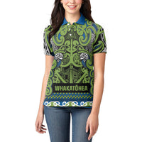 Aotearoa Iwi Whakatohea Women Polo Shirt Maori Wharenui House Tribal Pattern LT9 - Polynesian Pride