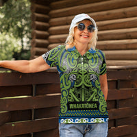 Aotearoa Iwi Whakatohea Women Polo Shirt Maori Wharenui House Tribal Pattern LT9 - Polynesian Pride