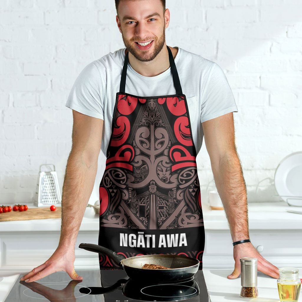 Aotearoa Iwi Ngati Awa Apron Maori Wharenui House Tribal Pattern LT9 - Polynesian Pride