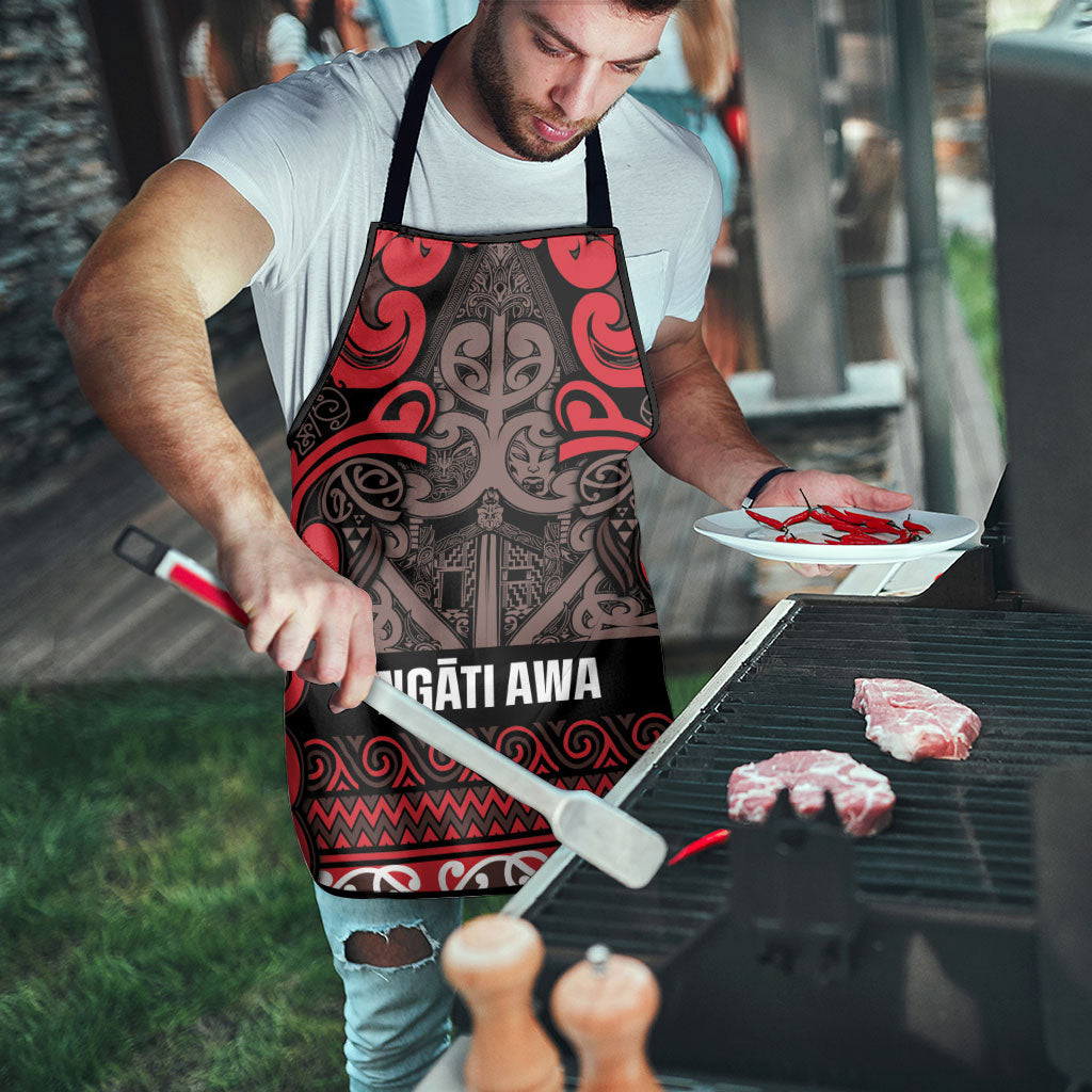 Aotearoa Iwi Ngati Awa Apron Maori Wharenui House Tribal Pattern LT9 - Polynesian Pride