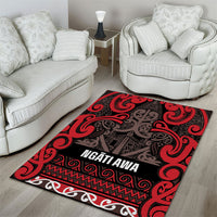 Aotearoa Iwi Ngati Awa Area Rug Maori Wharenui House Tribal Pattern LT9 - Polynesian Pride