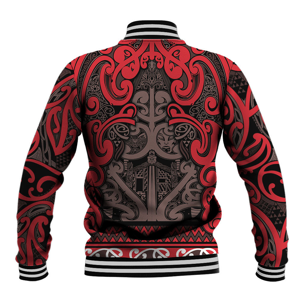 Aotearoa Iwi Ngati Awa Baseball Jacket Maori Wharenui House Tribal Pattern LT9 - Polynesian Pride
