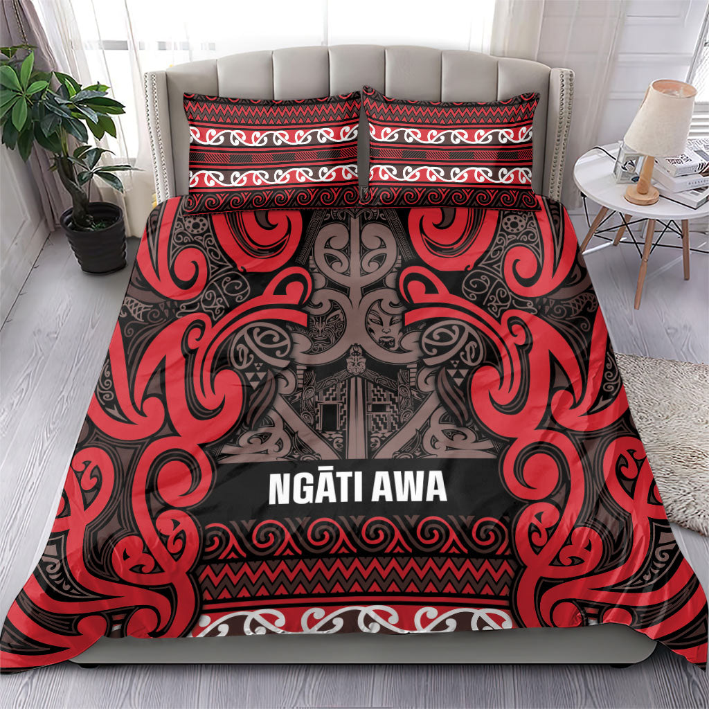 Aotearoa Iwi Ngati Awa Bedding Set Maori Wharenui House Tribal Pattern LT9 - Polynesian Pride