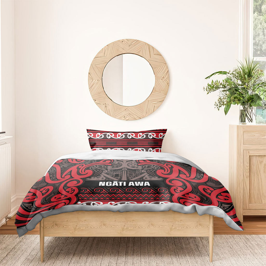 Aotearoa Iwi Ngati Awa Bedding Set Maori Wharenui House Tribal Pattern LT9 - Polynesian Pride