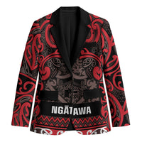 Aotearoa Iwi Ngati Awa Blazer Maori Wharenui House Tribal Pattern LT9 Unisex Red - Polynesian Pride