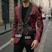 Aotearoa Iwi Ngati Awa Blazer Maori Wharenui House Tribal Pattern LT9 - Polynesian Pride