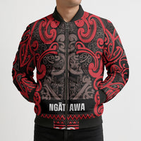 Aotearoa Iwi Ngati Awa Bomber Puffer Jacket Maori Wharenui House Tribal Pattern LT9 - Polynesian Pride