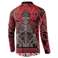 Aotearoa Iwi Ngati Awa Button Sweatshirt Maori Wharenui House Tribal Pattern LT9 - Polynesian Pride