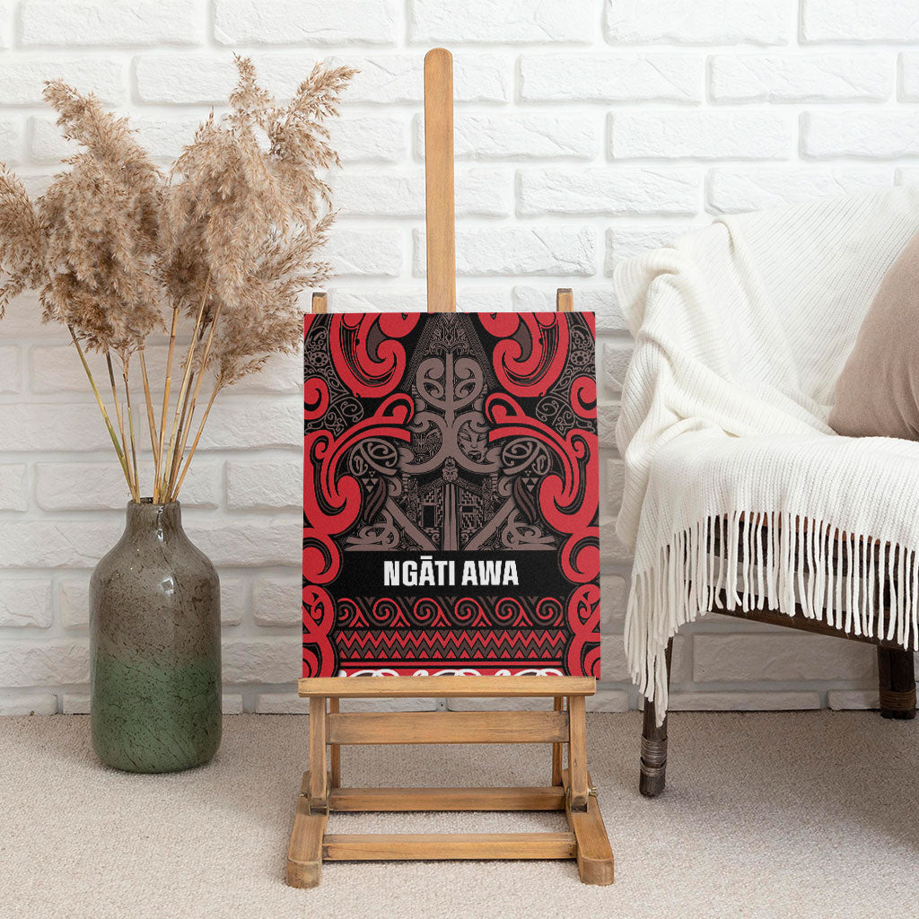 Aotearoa Iwi Ngati Awa Canvas Wall Art Maori Wharenui House Tribal Pattern LT9 - Polynesian Pride
