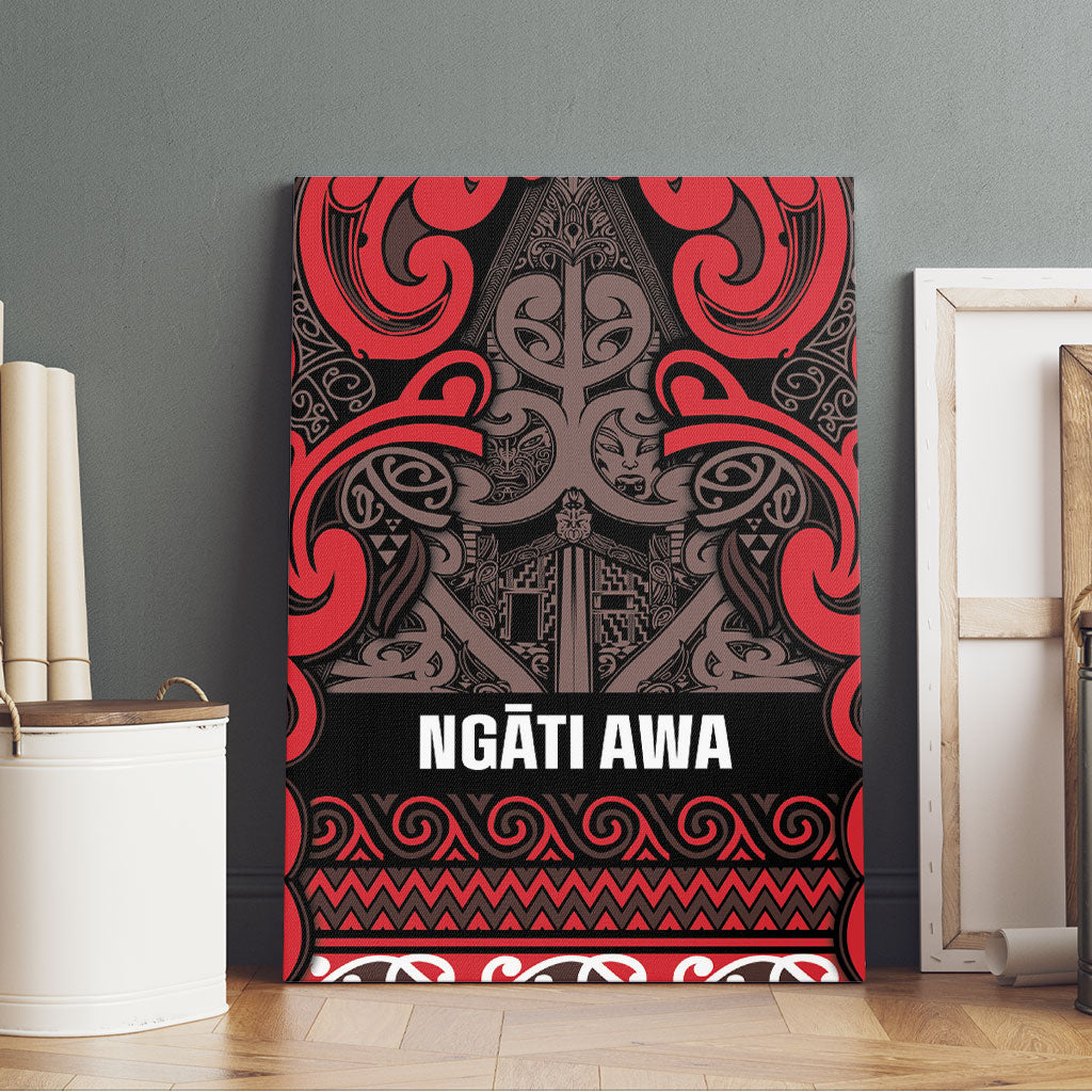Aotearoa Iwi Ngati Awa Canvas Wall Art Maori Wharenui House Tribal Pattern LT9 - Polynesian Pride